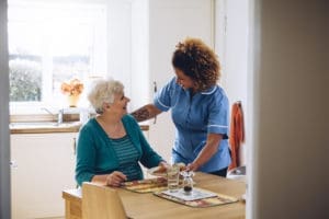 Elderly Lady with Live In Carer