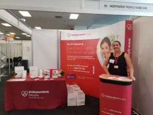 Photo of exhibition stand at the dementia show for live in care