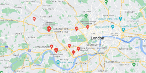 Hospitals in Hammersmith