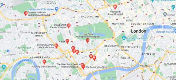 Hospitals in Kensington